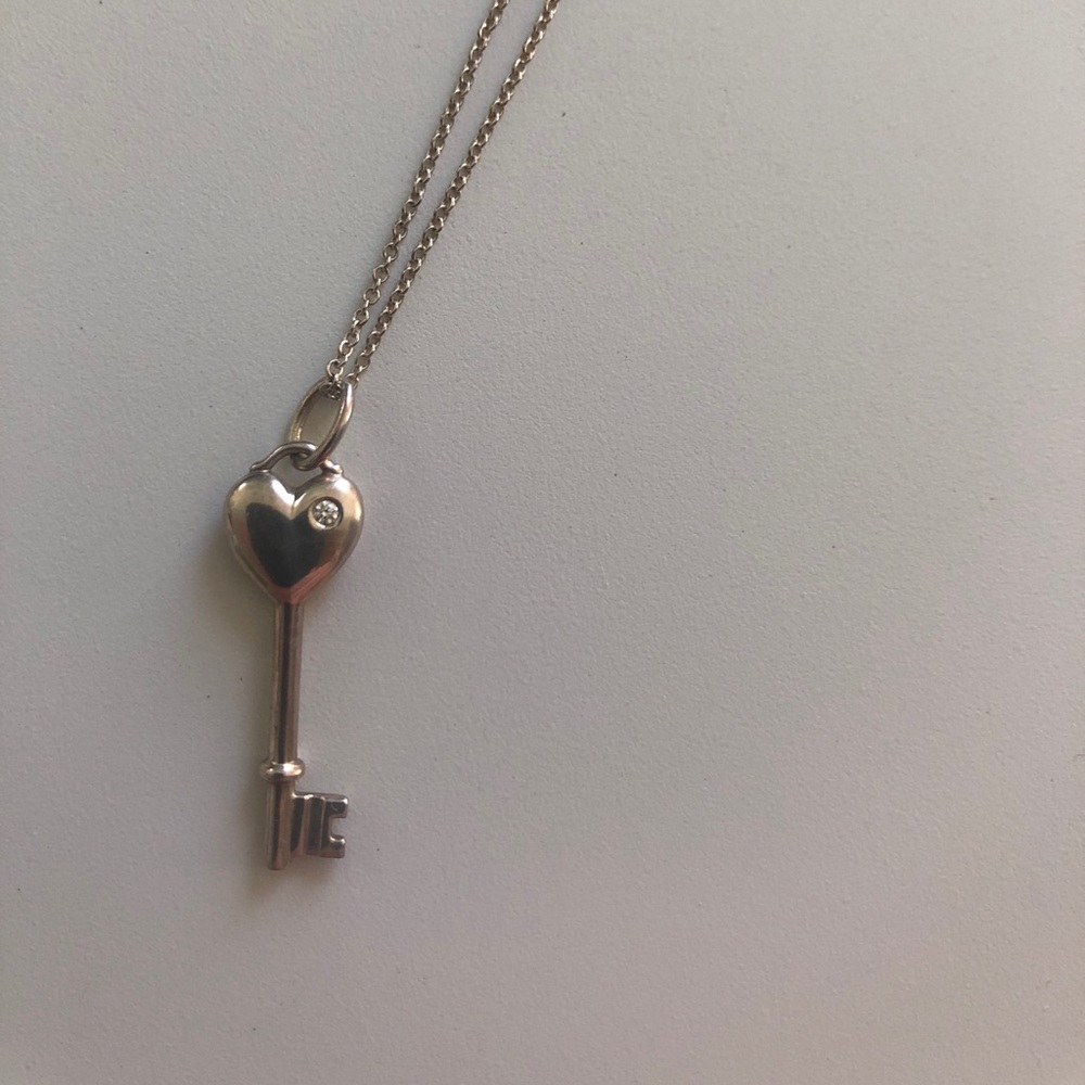 Tiffany & Co. Heart Key Diamond Necklace